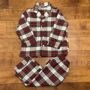 Pottery Barn Kids Stewart Plaid Flannel Pajama Set 2T Family Matching Holiday